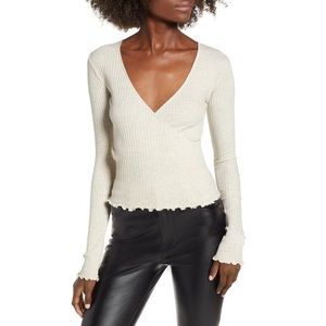 NEW BP Lettuce Edge Ribbed Top